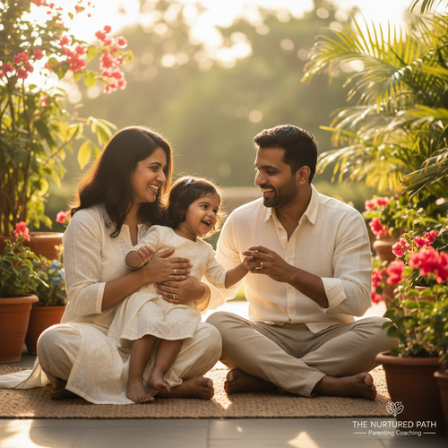 Famille sud-asiatique heureuse - Accompagnement Premium Parents