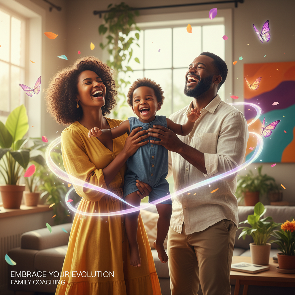 Famille noire joyeuse - Transformation Parentale